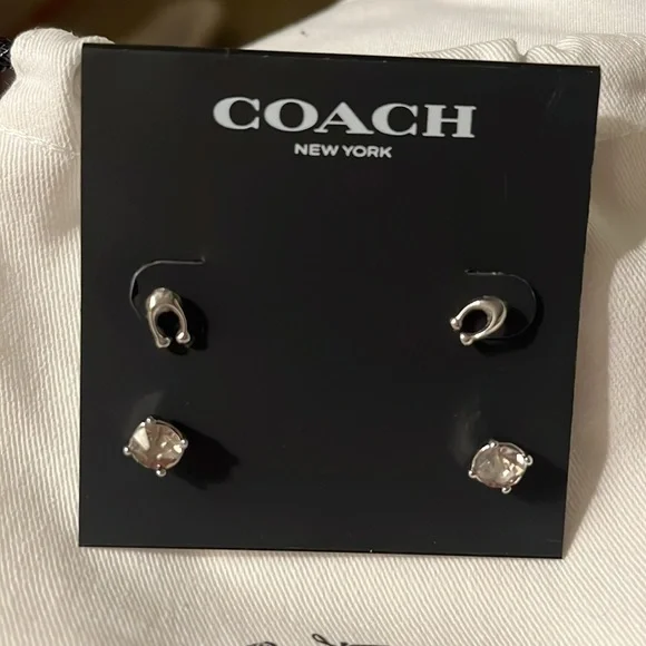 COACH Original C Stud Earring - Picture 3 of 4
